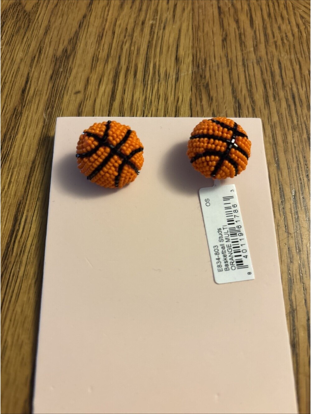 Mignonne Gavigan Beaded Basketball Stud Earrings, $130,BRAND NEW, J226